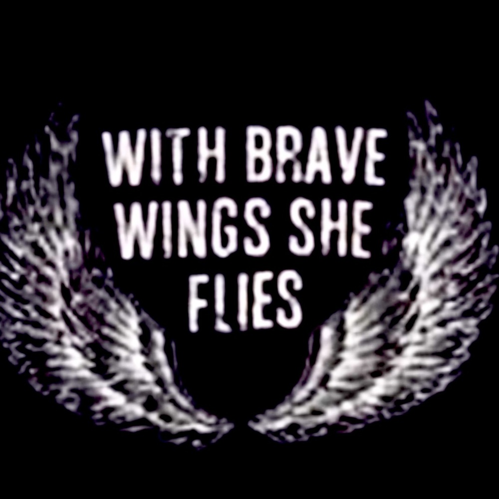 With Brave Wings She Flies Graphic Print T-Shirt Bundle